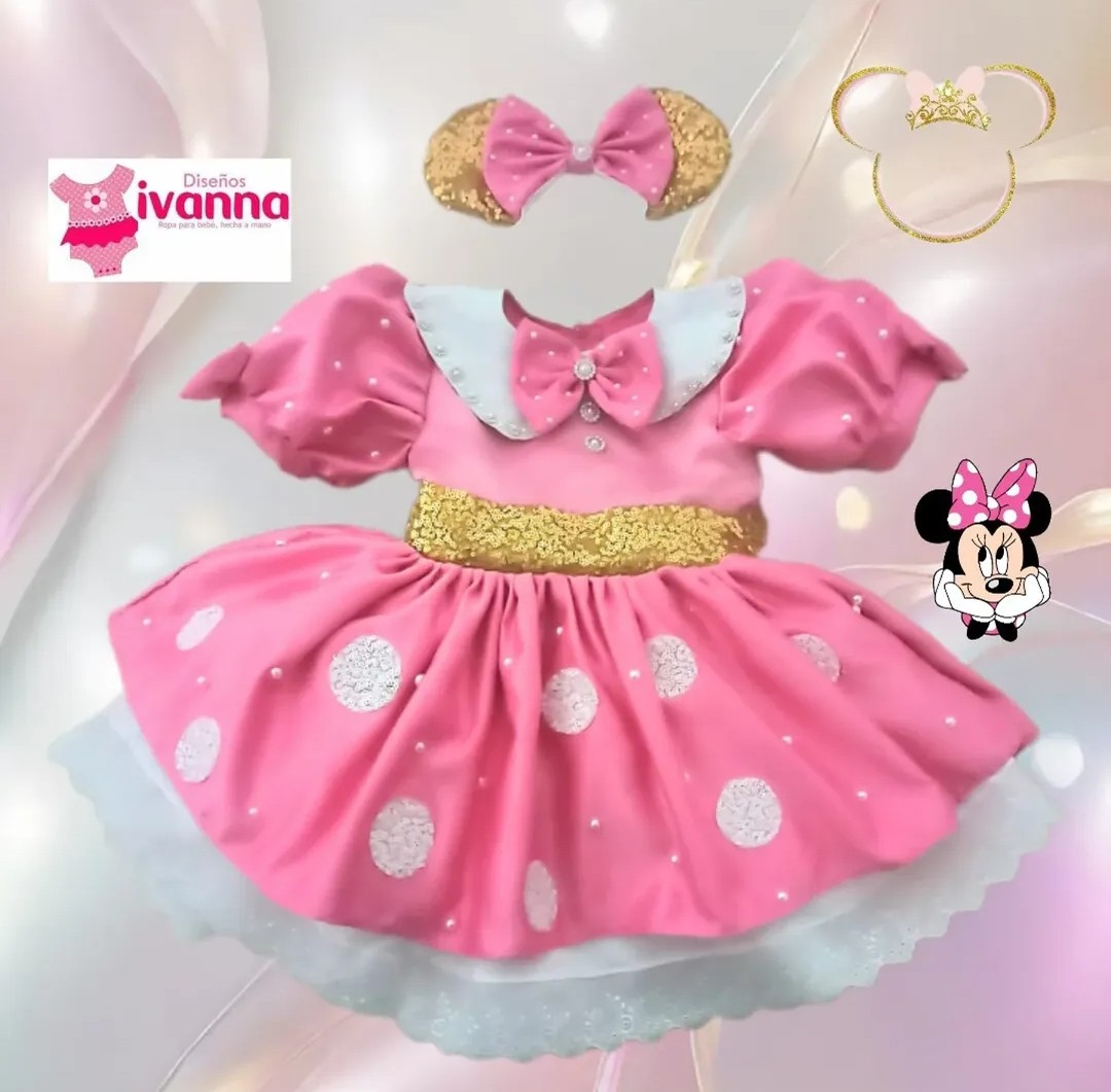 Vestido de fiesta personalizado para bebé niña, Diseños Ivanna
