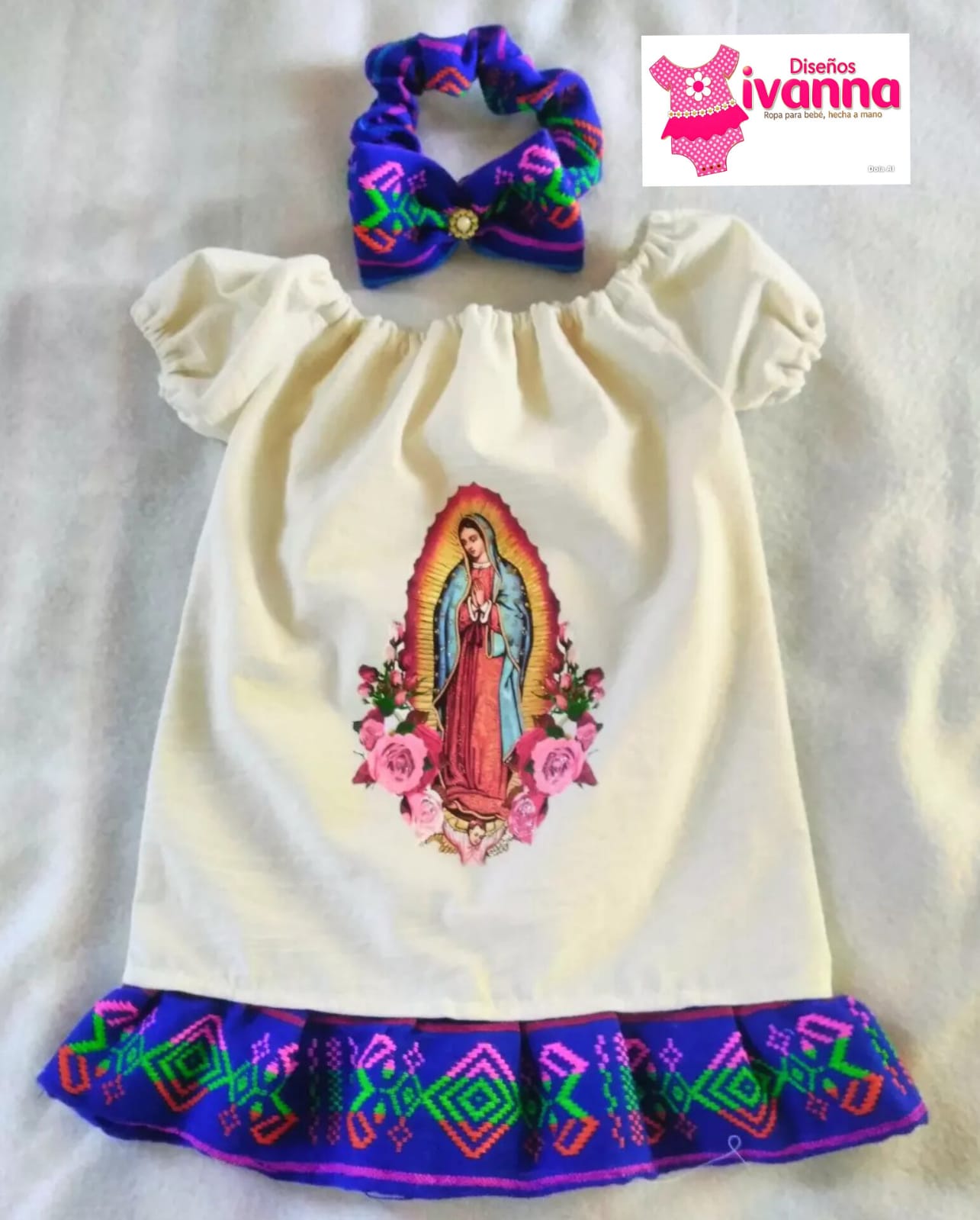 Traje guadalupano tradicional para bebé, 12 de diciembre México