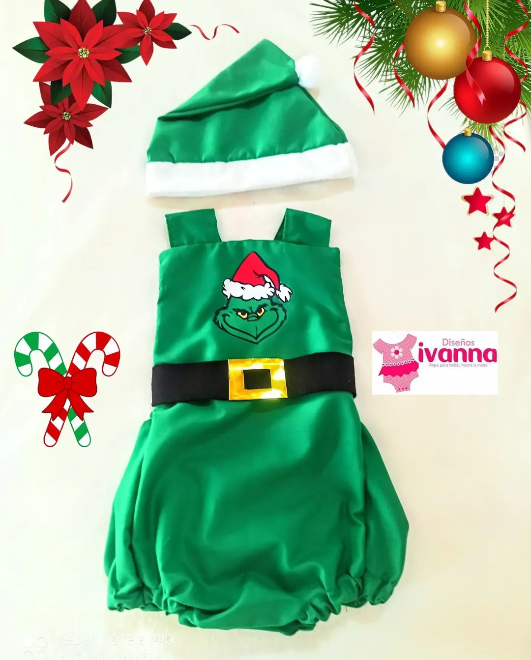 Ropa navideña personalizada para bebé, Zihuatanejo Guerrero México