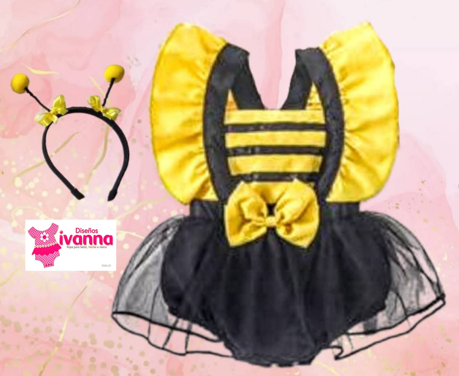 Traje de primavera para bebé hecho a mano, Diseños Ivanna Zihuatanejo