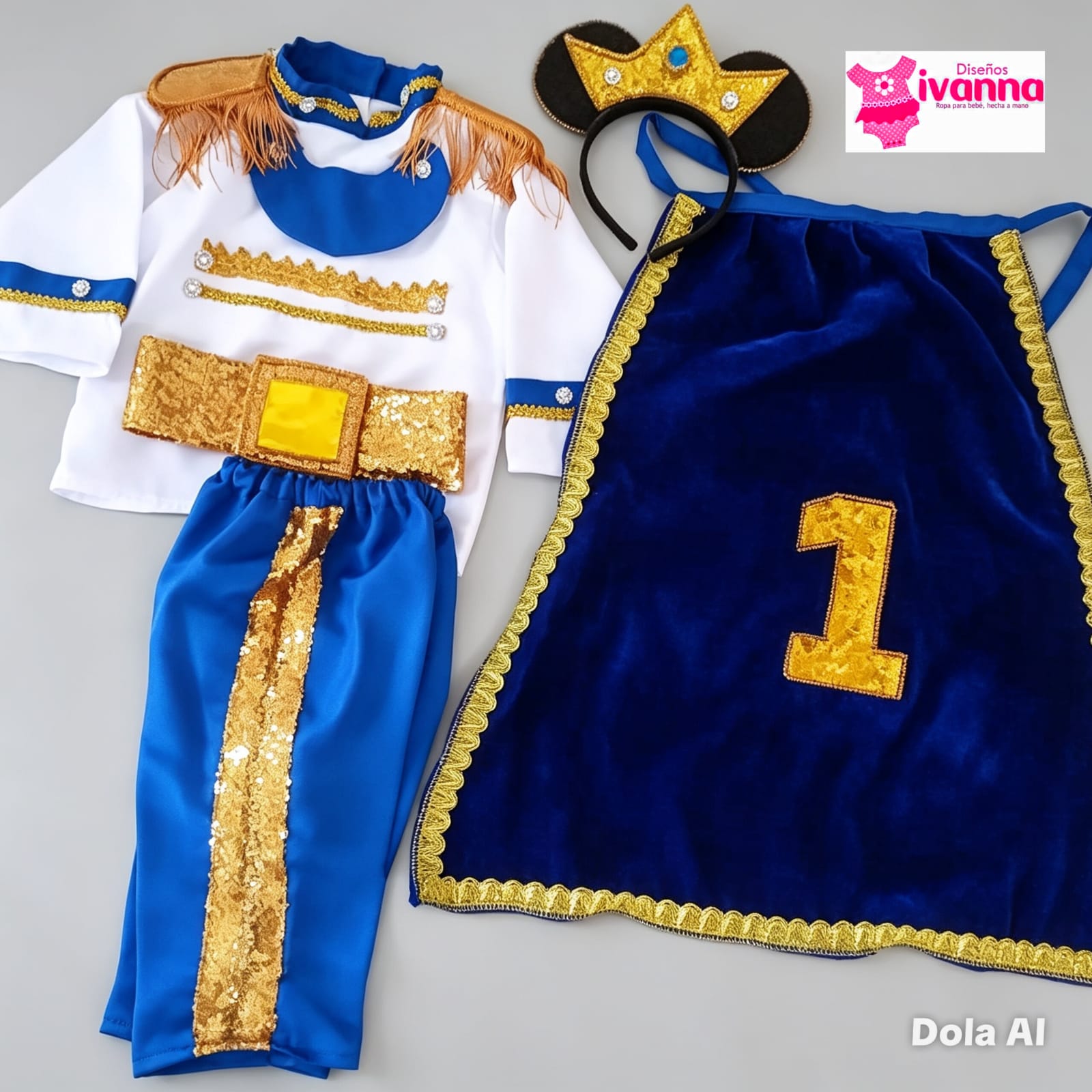 Traje elegante de príncipe para bebé, ropa hecho a mano Zihuatanejo