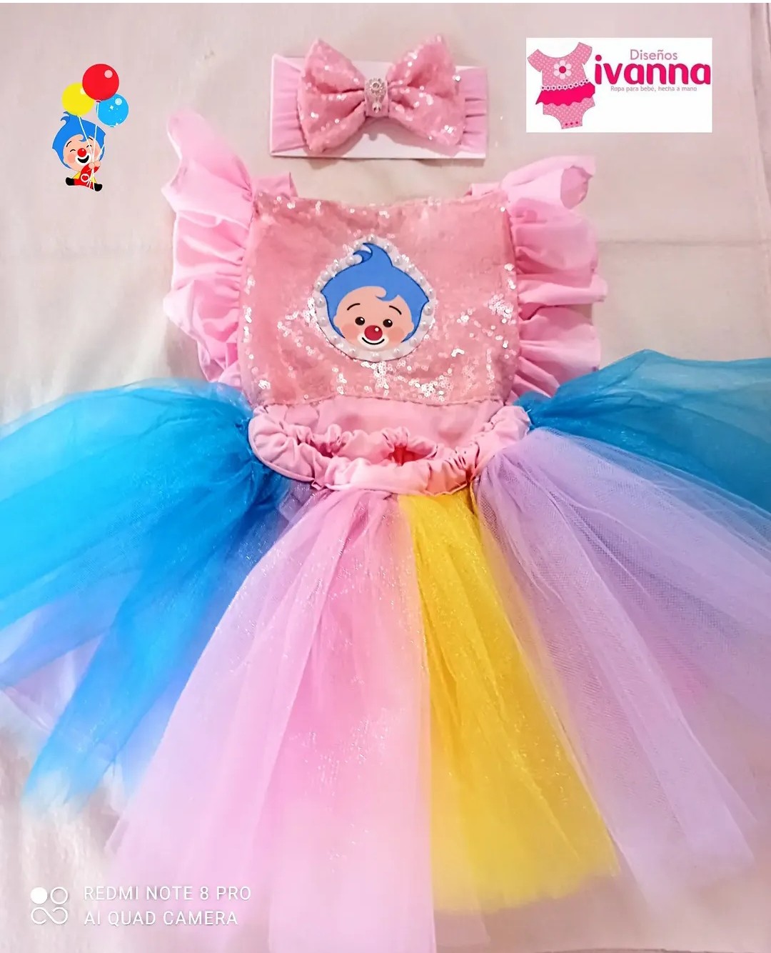Juego de tutú para bebé niña hecho a mano, Diseños Ivanna